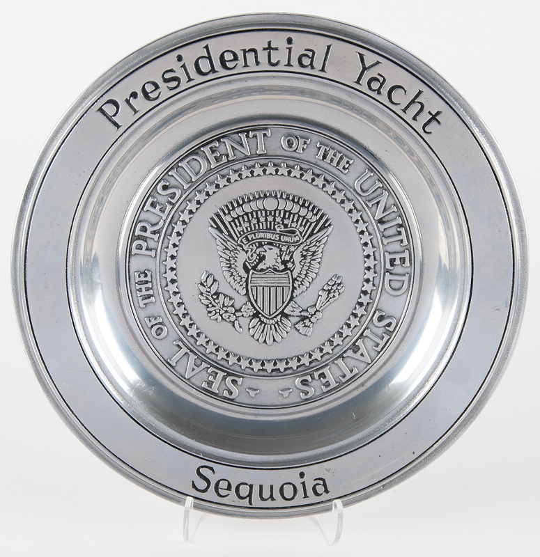 Lot 132 USS Sequoia Presidential Yacht Pewter Plate