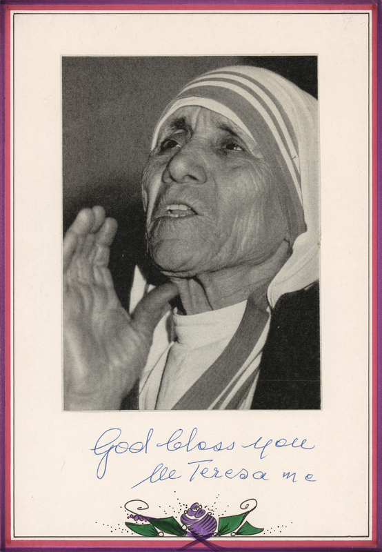 Lot 196 Mother Teresa Signature