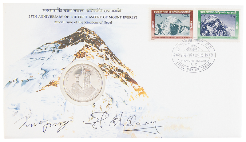 Lot 278 Edmund Hillary and Tenzing Norgay Signed Commemorative Cover