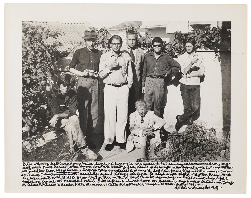 Lot 478 Allen Ginsberg Oversized Signed and Captioned Photograph: 
