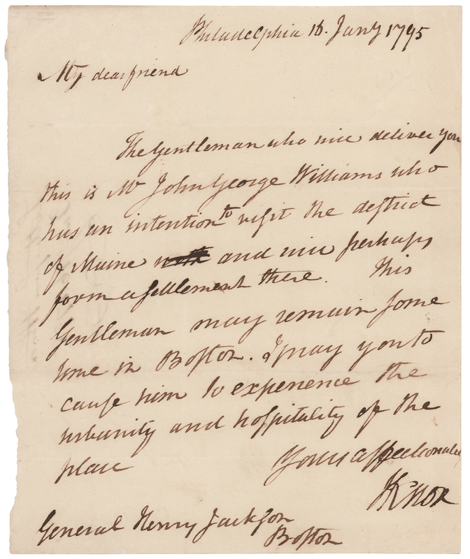 Lot 303 Henry Knox Autograph Letter Signed