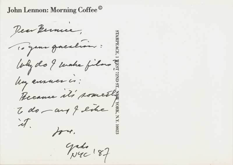 Lot 553 Beatles: Yoko Ono Autograph Letter Signed