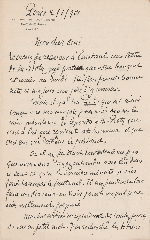 Lot 264 Georges Gilles de la Tourette Autograph Letter Signed