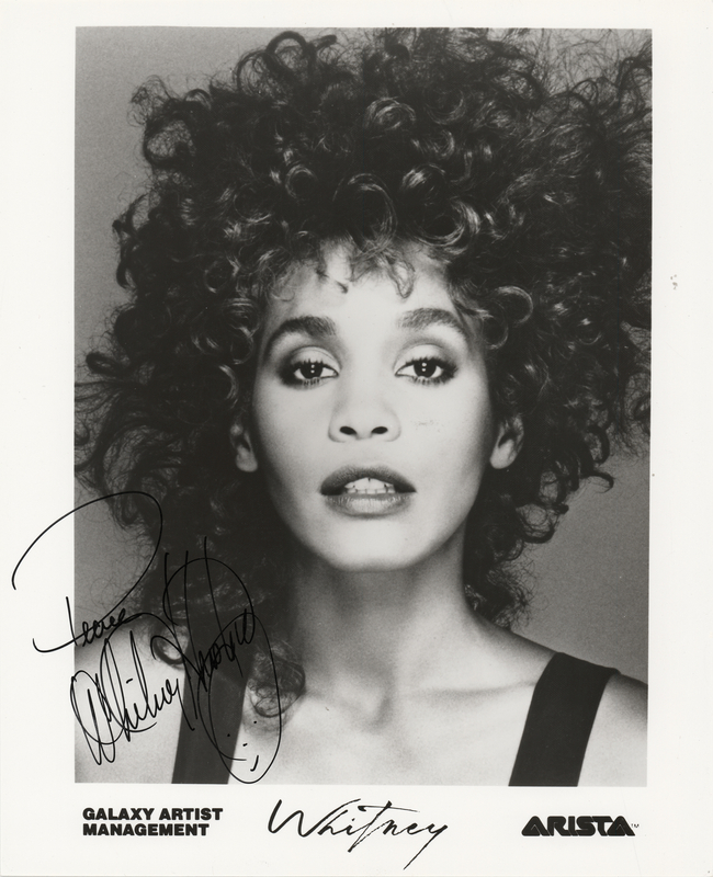 Lot 589 Whitney Houston Signed Photograph