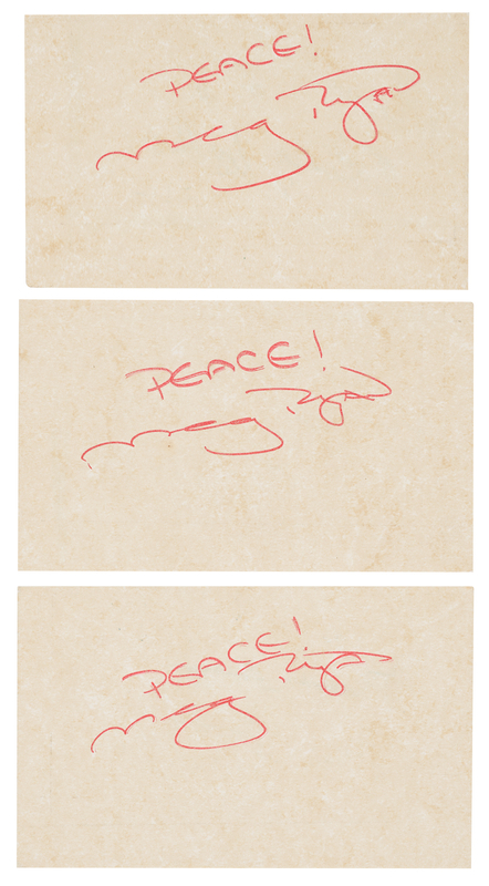 Lot 657 Meg Ryan (3) Signatures