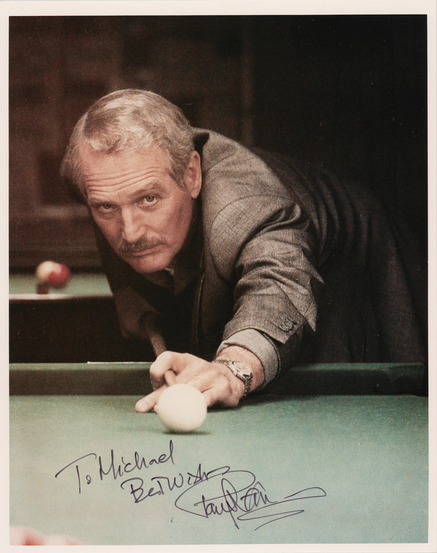Lot 649 Paul Newman Signed Photograph as 'Fast Eddie' Felson