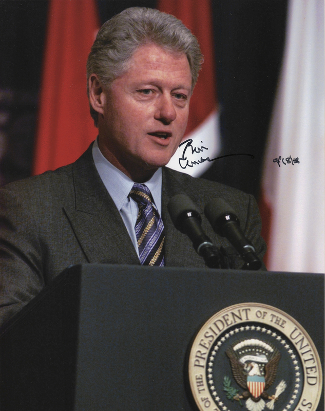 Lot 121 Bill Clinton Signed Oversized Photograph