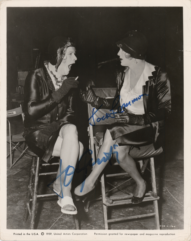 Lot 605 Tony Curtis and Jack Lemmon Signed Photograph