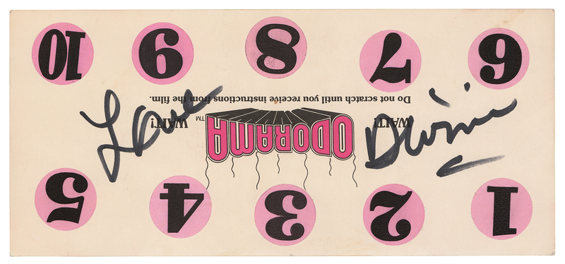 Lot 606 Divine Signed Odorama Card