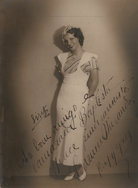 Lot 640 Carmen Miranda Early Signed Photograph