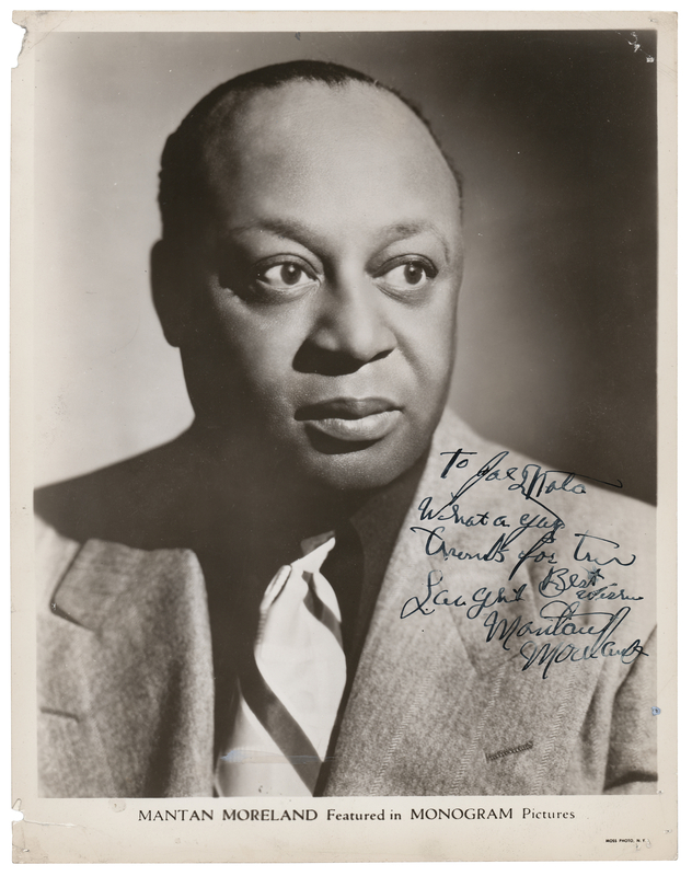 Lot 647 Mantan Moreland Signed Photograph