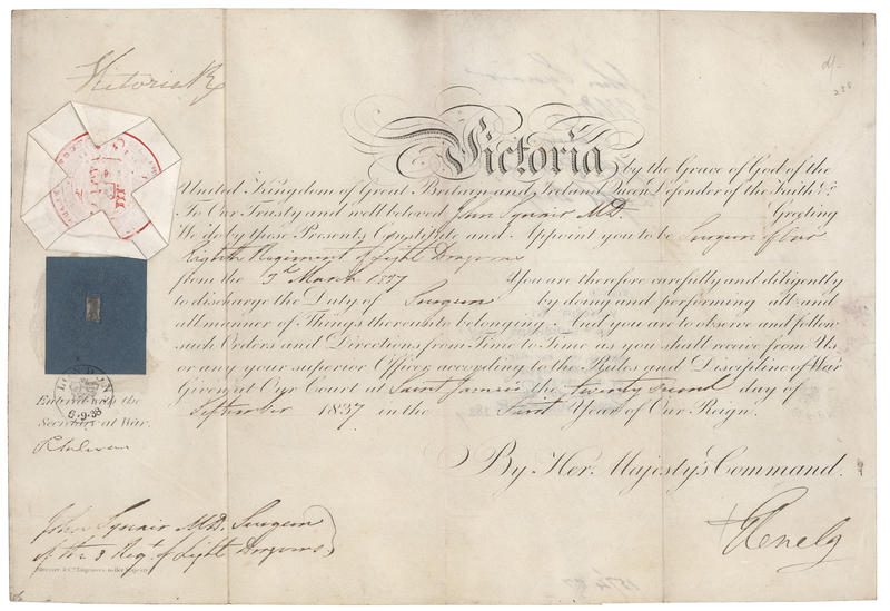 Lot 186 Queen Victoria Document Signed (1837) - Three Months After Her Accession