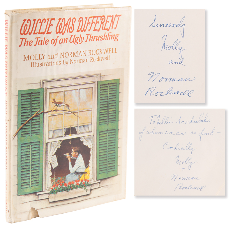 Lot 448 Norman Rockwell Twice-Signed Book - Willie Was Different