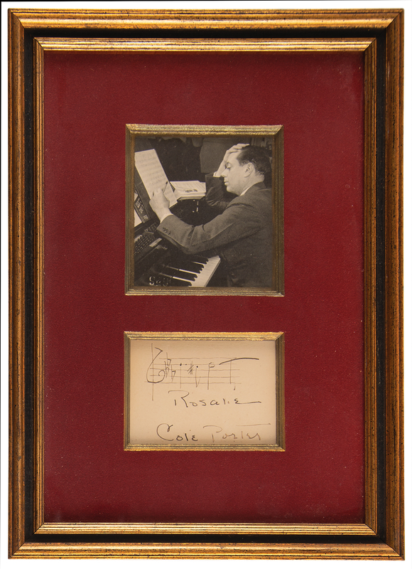 Lot 544 Cole Porter Autograph Musical Quotation Signed for 'Rosalie'