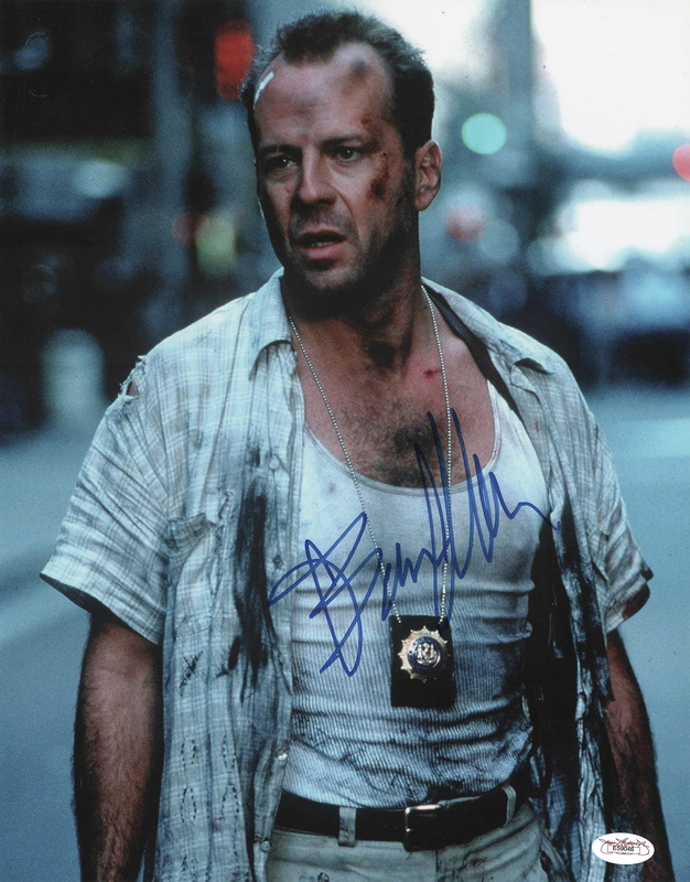 Lot 676 Bruce Willis Signed Oversized Photograph