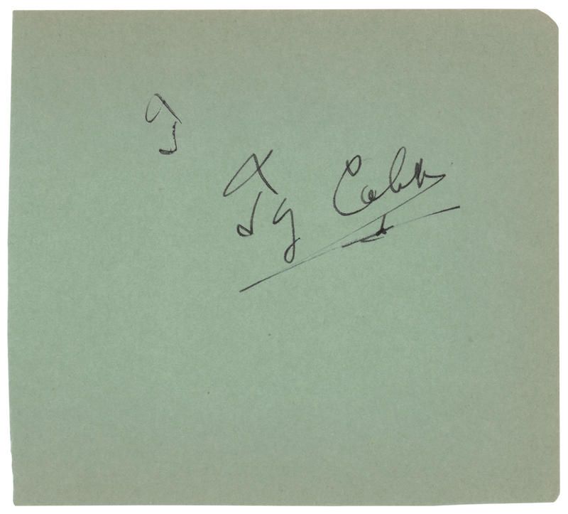 Lot 685 Ty Cobb Signature