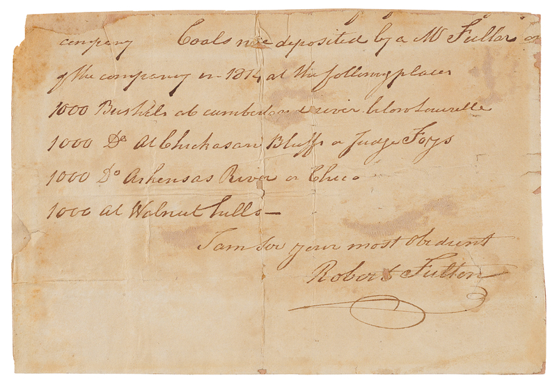 Lot 255 Robert Fulton Partial Autograph Document Signed