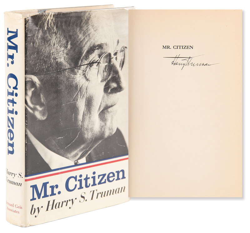 Lot 66 Harry S. Truman Signed Book - Mr. Citizen