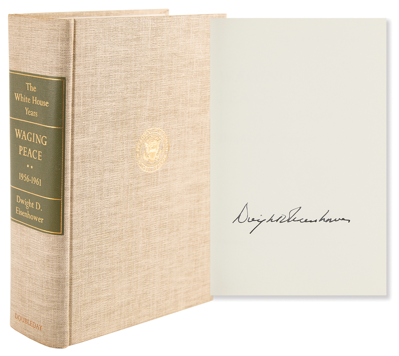 Lot 69 Dwight D. Eisenhower Signed Book - The White House Years: Waging Peace, 1956–1961 (Ltd. Ed. #30/1500)
