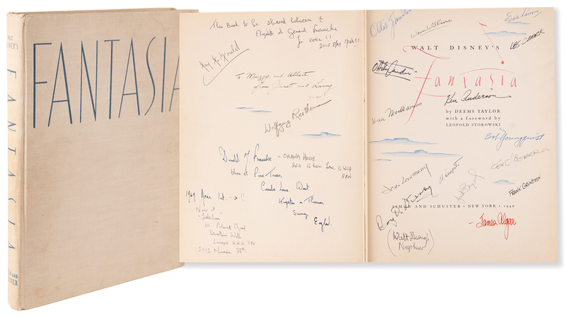 Lot 457 Disney Animators and Contributors Signed Book - Fantasia