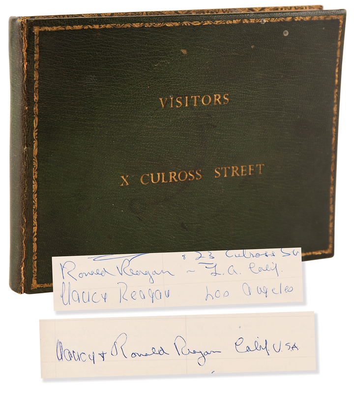 Lot 113 Ronald and Nancy Reagan Signed Guest Book