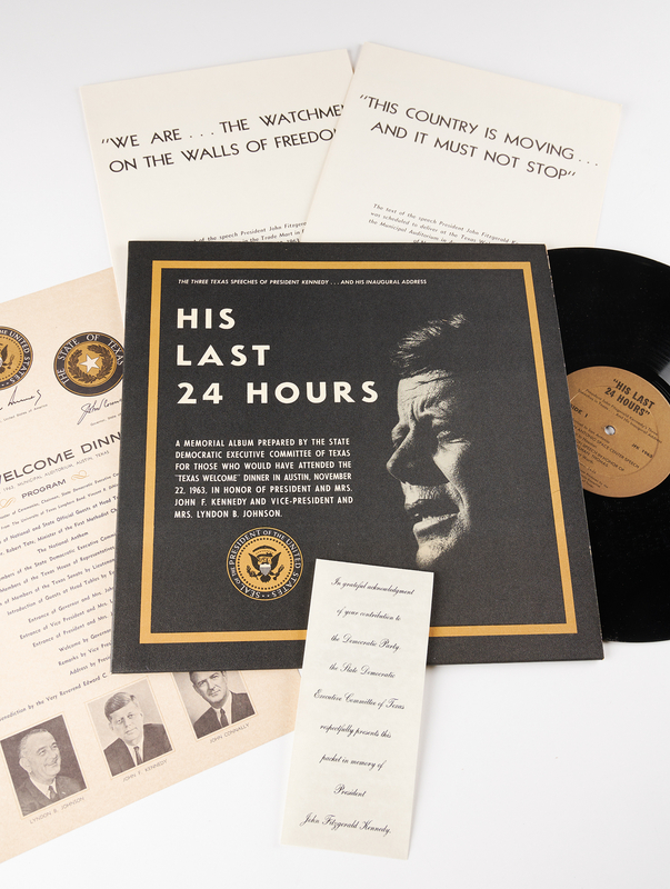 Lot 90 Kennedy Assassination: Texas Welcome Dinner Dedication Package