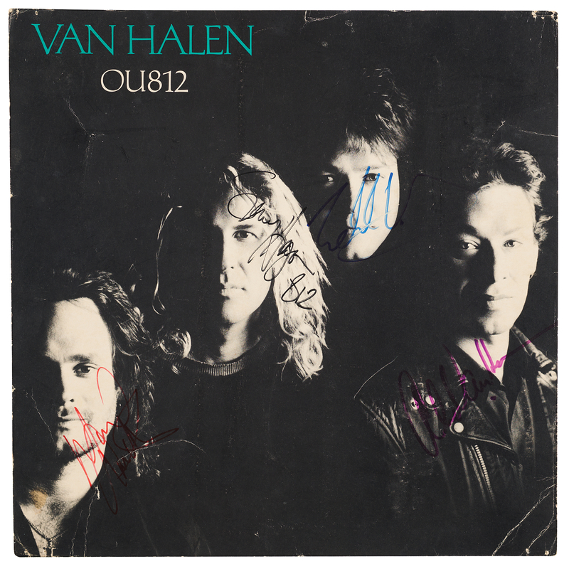 Lot 581 Van Halen Signed Album Flat - OU812