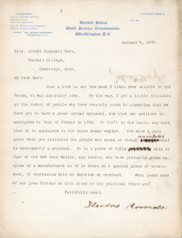 Lot 5 Theodore Roosevelt Typed Letter Signed - 