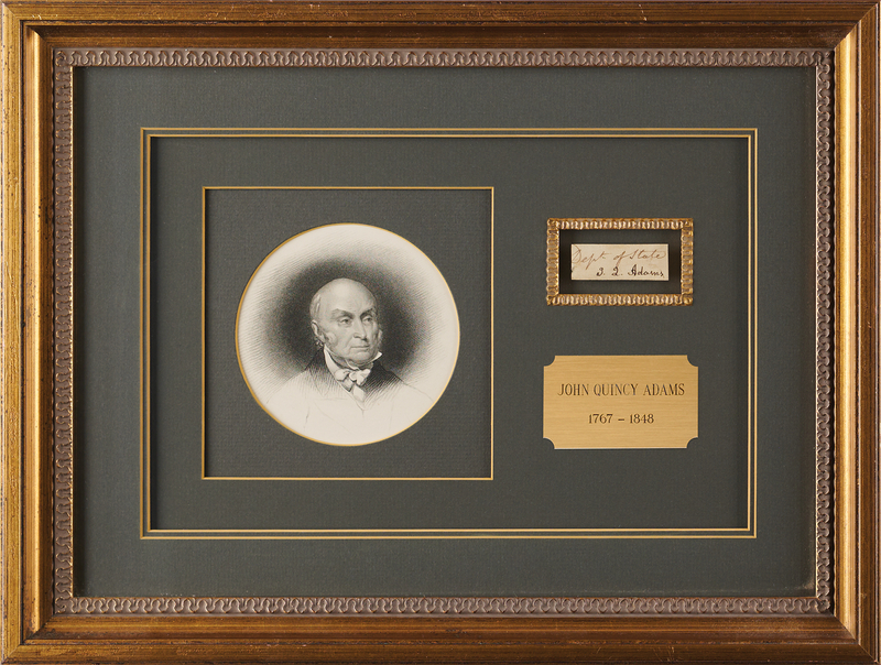 Lot 33 John Quincy Adams Signature