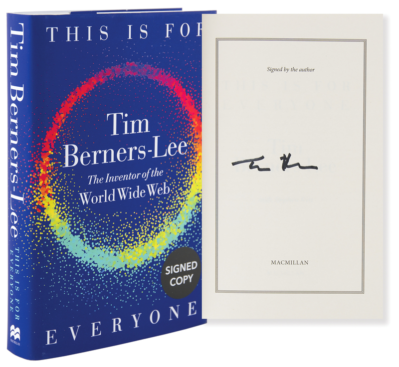Lot 259 Tim Berners-Lee Signed Book - This Is for Everyone