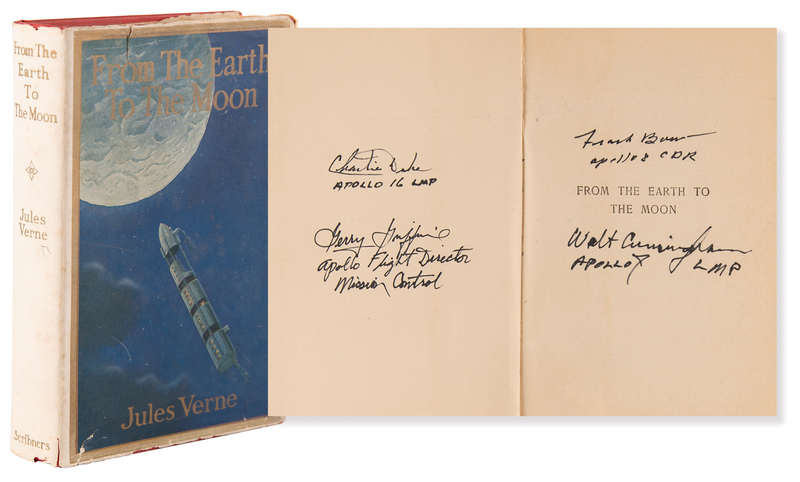 Lot 339 Apollo Astronauts Signed Book - From the Earth to the Moon