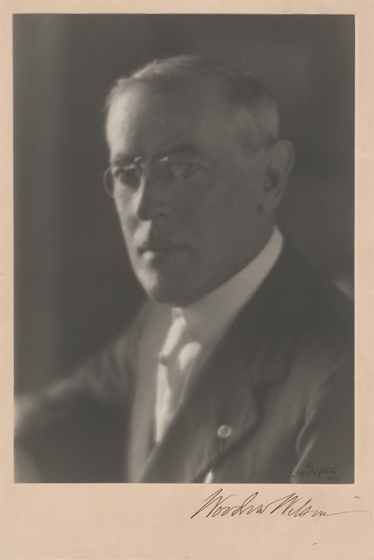 Lot 53 Woodrow Wilson Signed Photograph by Arnold Genthe