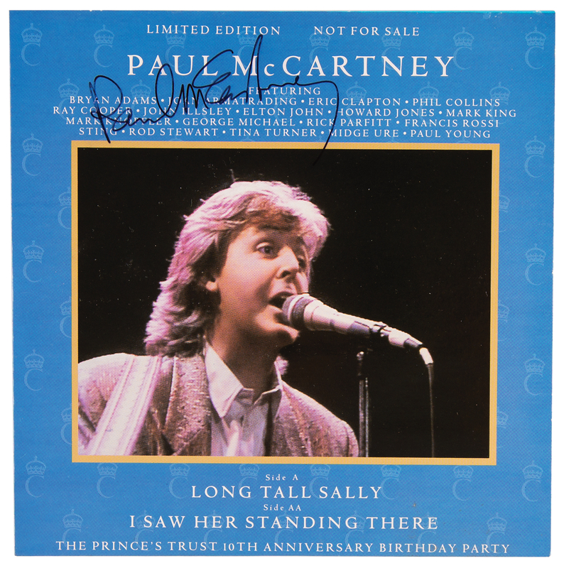 Lot 552 Beatles: Paul McCartney Signed 45 RPM Promo Single - 'The Prince's Trust 10th Anniversary Birthday Party'