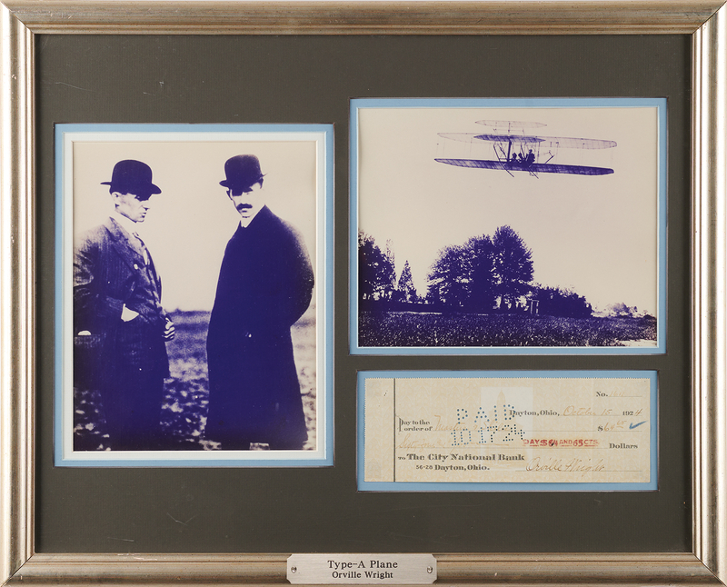 Lot 335 Orville Wright Signed Check
