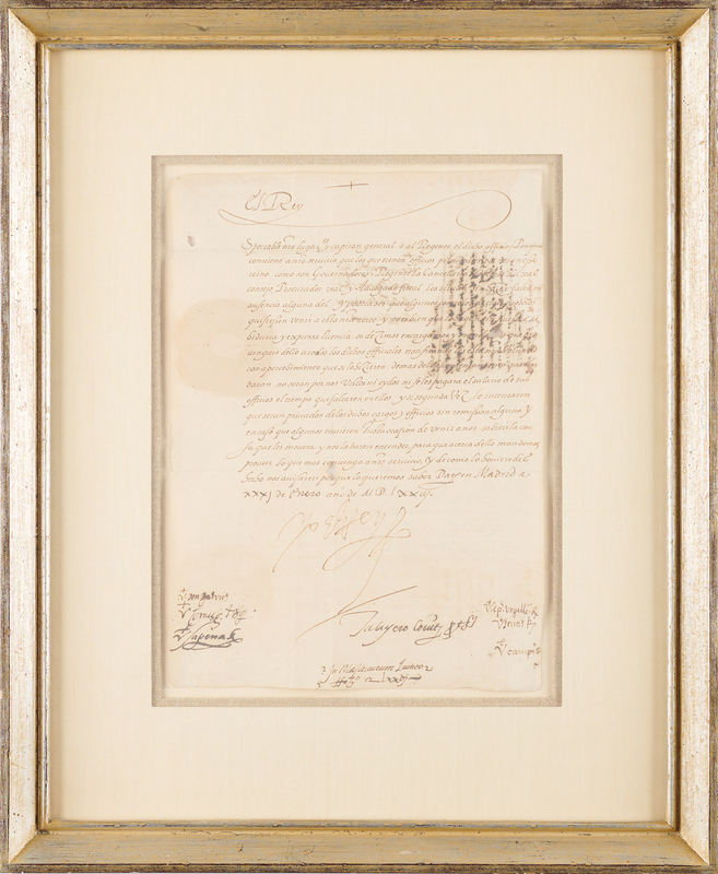 Lot 179 King Philip II Document Signed