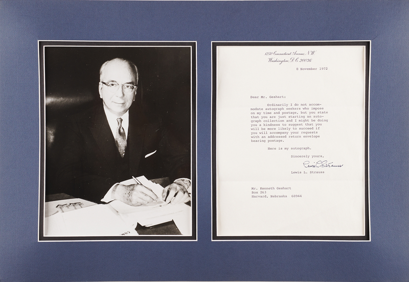 Lot 150 Lewis Strauss Typed Letter Signed