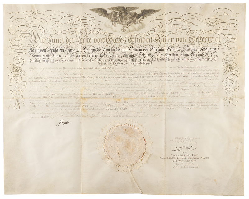 Lot 178 Francis II, Holy Roman Emperor Document Signed