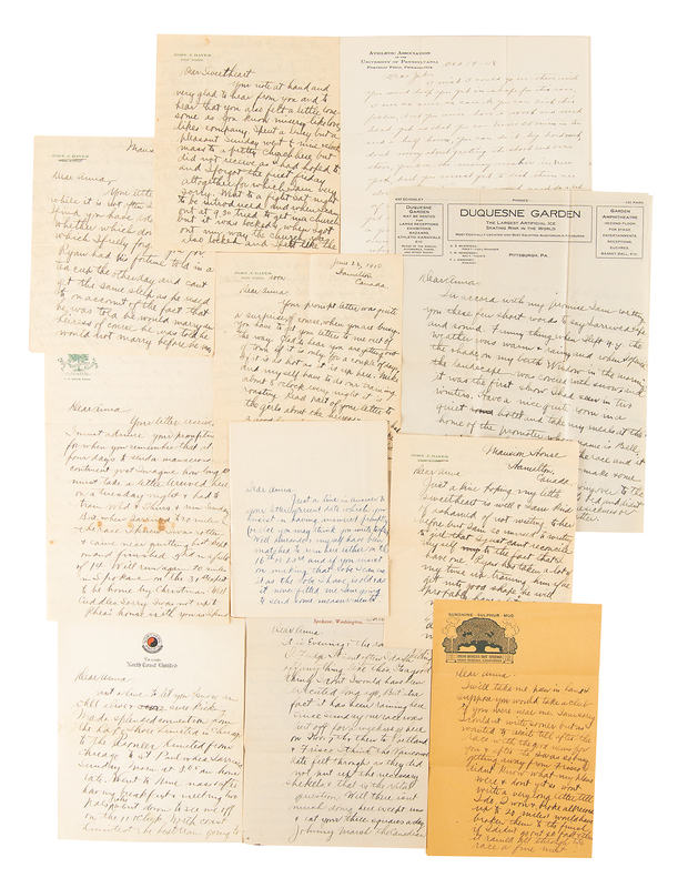 Lot 687 Johnny Hayes Archive of (10) Autograph Letters Signed: 