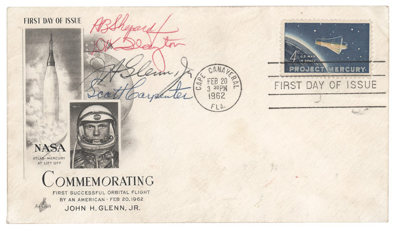 Lot 358 Mercury Astronauts Signed First Day Cover