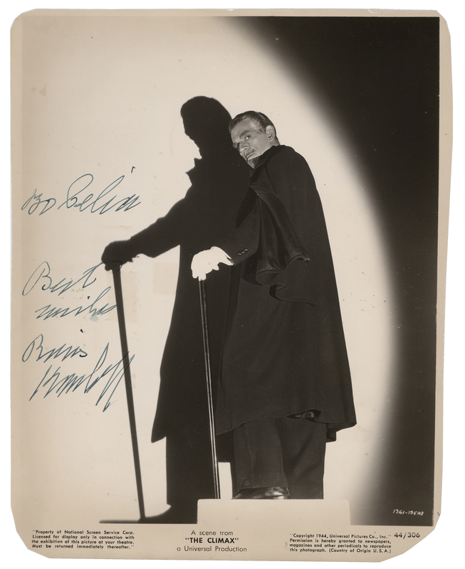 Lot 624 Boris Karloff Signed Photograph