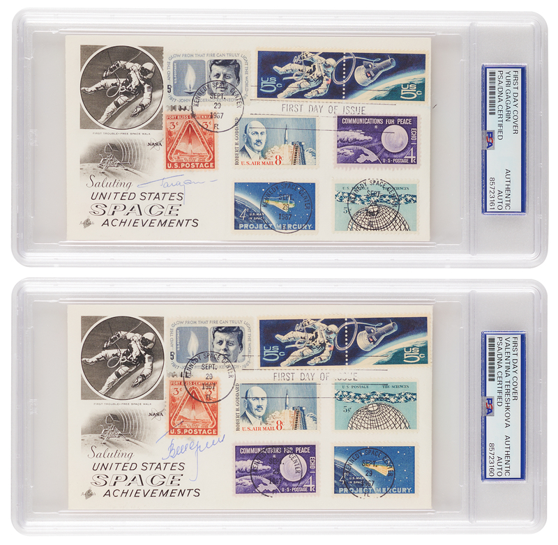 Lot 343 Yuri Gagarin and Valentina Tereshkova (2) Signed First Day Covers