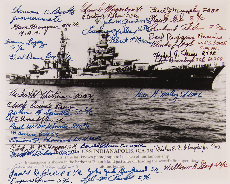 Lot 317 USS Indianapolis (33) Multi-Signed Photograph