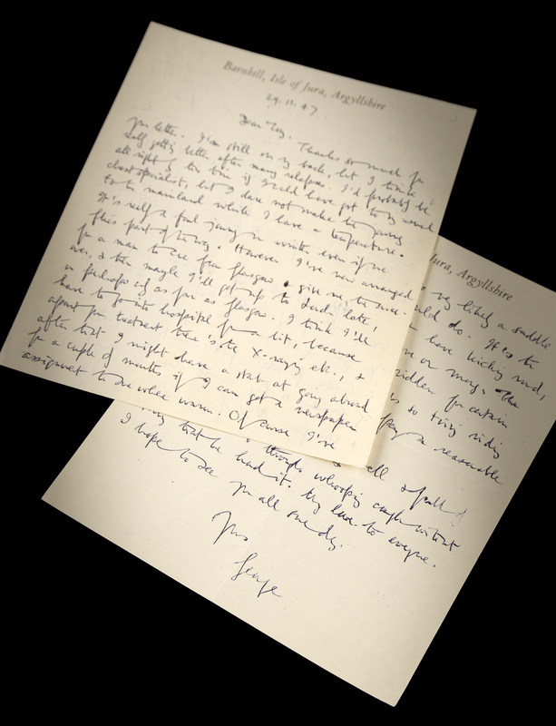 Lot 486 George Orwell Autograph Letter Signed on the Progress of Nineteen Eighty-Four