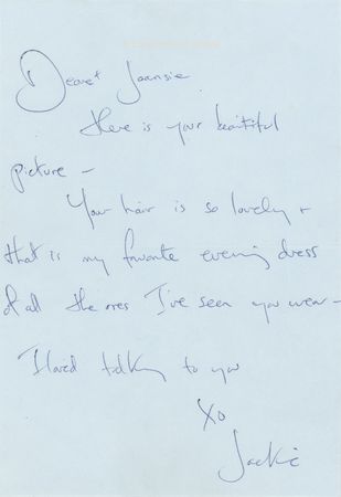 Lot #75 Jacqueline Kennedy Autograph Letter Signed
