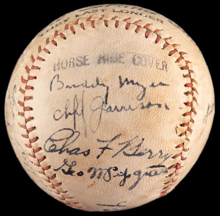 Lot #678 Babe Ruth and Lou Gehrig Signed Baseball - Image 3