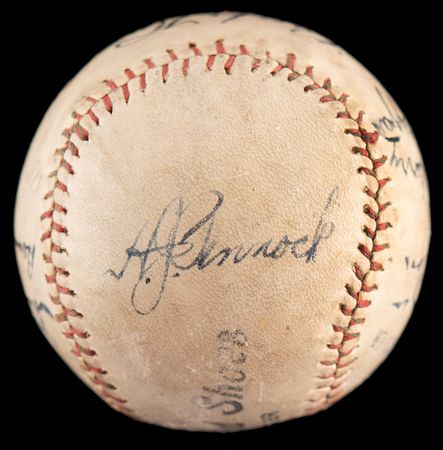 Lot #678 Babe Ruth and Lou Gehrig Signed Baseball - Image 4