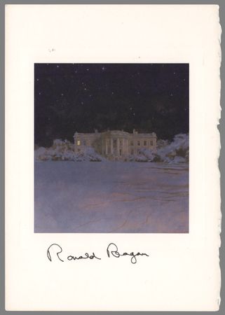 Lot #106 Ronald Reagan Signed White House Christmas Card (1981) - Image 1