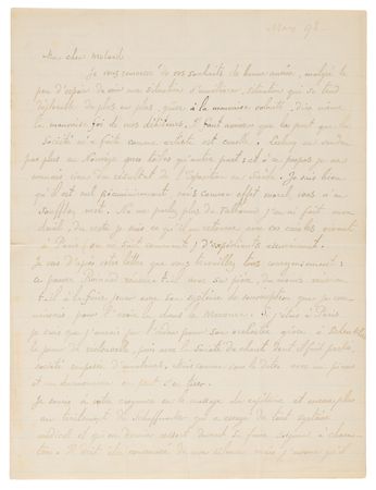Lot #428 Paul Gauguin Autograph Letter Signed from