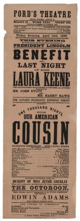 Lot #296 Lincoln Assassination: Ford's Theatre