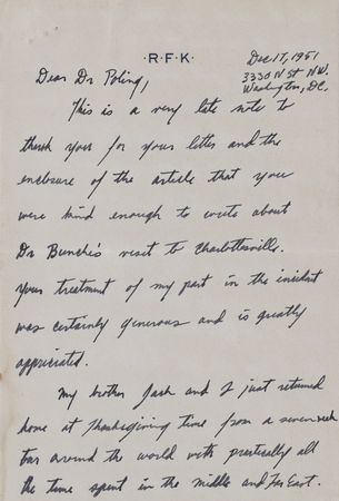 Lot #145 Robert F. Kennedy Typed Letter Signed on